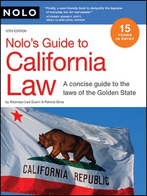 cover image of Nolo's Guide to California Law